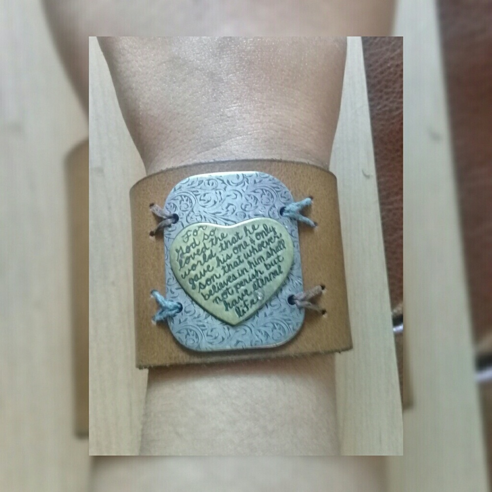 Genuine lether cuff